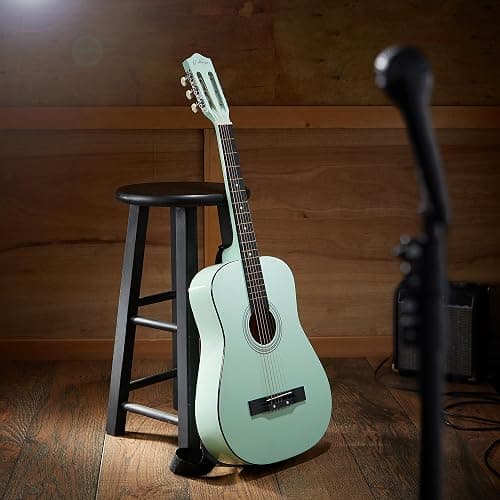 Ashthorpe 38-inch Beginner Acoustic Guitar (Mint Green), Starter Kit with Gig Bag, Extra Strings, Strap, Picks, and Lessons thumbnail 4