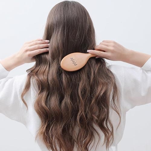 Boar Bristle Hair Brush - Natural Beechwood Detangling Brush for Men & Women, Soft Wooden Bristles Bursh with Travel Bag, Hairbrush for Long Short Thick Curly Wet Dry Hair thumbnail 7
