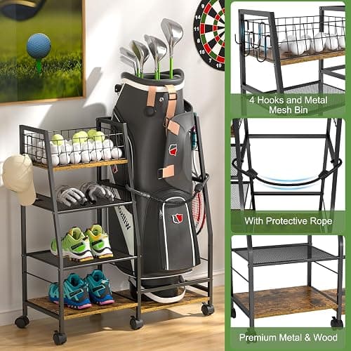 Golf Bag Garage Storage thumbnail 2
