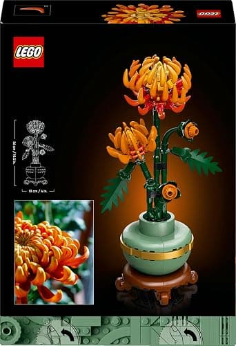 LEGO Botanicals Chrysanthemum Artificial Flower Building Set - Creative Model Kit for Adults to Build - Faux Plant Gift for Women and Men - Home Office Decor from the Botanical Collection - 10368 thumbnail 11