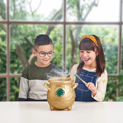 Magic Mixies - Magical Real Misting Gold Cauldron with 8 Inch Non-Electronic Plush Toy. Follow The Spell Book Add The Magic Ingredients. Who Will You Magically Create? thumbnail 5