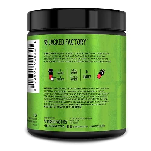 Jacked Factory NITROSURGE Pre Workout Supplement - Endless Energy, Instant Strength Gains, Clear Focus, Intense Pumps - NO Booster & Preworkout Powder with Beta Alanine - 30 Servings, Cherry Limeade thumbnail 8