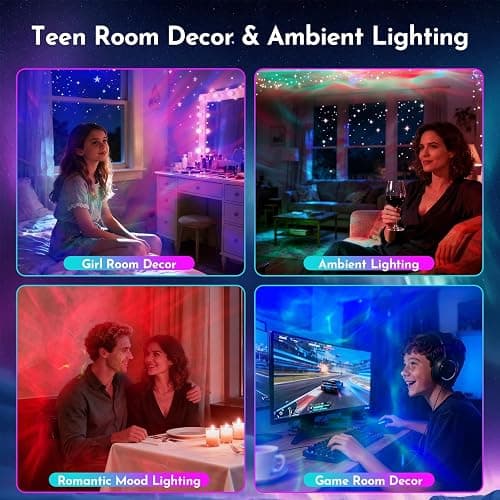 JIWYJOT Astronaut Galaxy Projector for Bedroom Decor, Birthday Gifts for Adults Teen Girl Gifts Ambient Lighting, Ceiling Space Star Night Light Projector for Kids Room Decor Aesthetic thumbnail 6