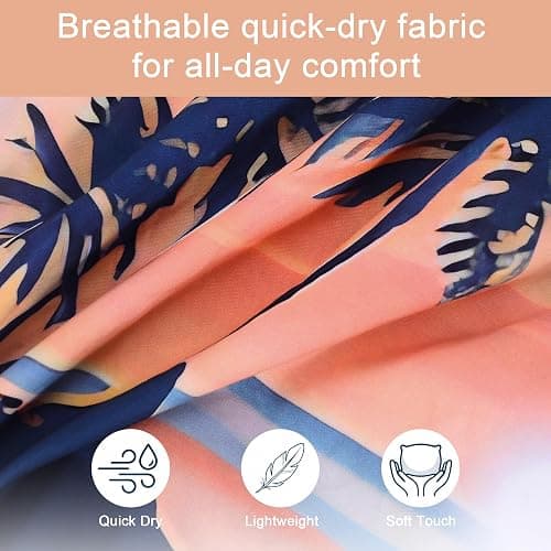 M'annswear Men's Printed Swim Trunks Quick Dry Board Shorts, Elastic Waist Drawstring with Mesh Lining Zipper Pockets thumbnail 6