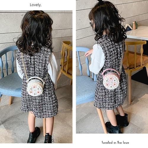 Forwe Little Girls Toddler Crossbody Purse with Pearl Flowers Mini Cute Princess Handbags Shoulder Chain Bag thumbnail 6