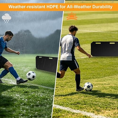 3-Angle Soccer Rebounder Board, Portable Wall for Passing, Shooting | Heavy-Duty HDPE,90°/60°/35°Adjustable Angles,for Backyard & Indoor,Target Stickers & Ground Stake Included,Patent D1121073 thumbnail 6