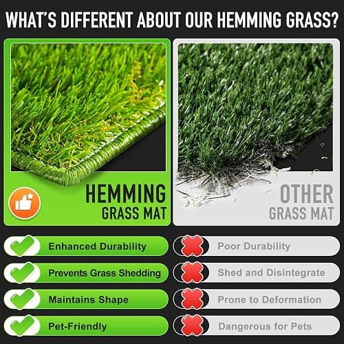 Hompet Dog Grass Pad with Tray Large, 41"x27", 2 Reusable Artificial Turf for Dogs Potty, Waterproof Non-Slip Washable Pee Pads, Quickly Absorbency Portable Dog Litter Box for Indoor/Outdoor Use thumbnail 2