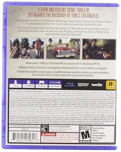 L.A. Noire - PlayStation 4 thumbnail 3