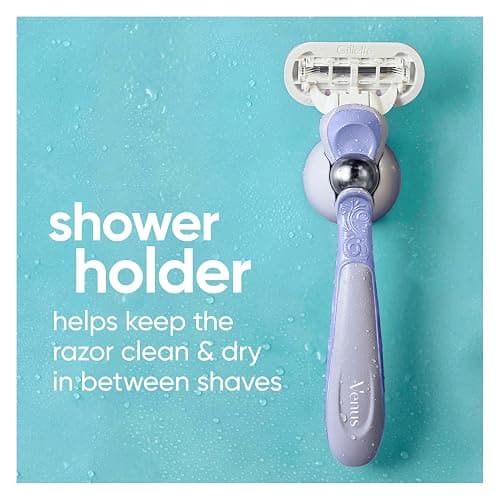 Gillette Razor for Women, Venus Razors Extra Smooth Contour, 5-Blade Cartridges, 1 Handle + 4 Refills + Pivoting Head + Shower Holder thumbnail 4