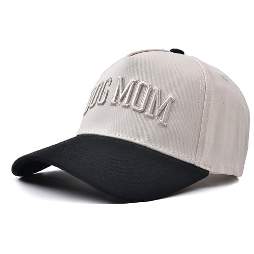 Dog Mom Hat- 3D Embroidered Puppy Mama Hat Adjustable Cotton Baseball Caps for Dog Lovers thumbnail 2
