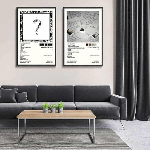 Sumooa 2 PCS Xxxtentacion Poster Rapper Music Album Cover Für Zimmer, Ästhetische Leinwand-Wandkunst, Schlafzimmer-Dekor 12x18inch(30x45cm) thumbnail 2