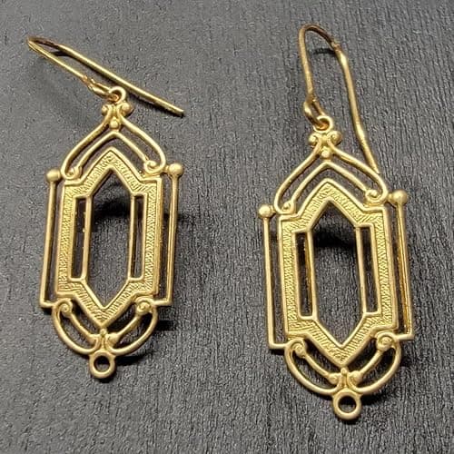 Gold Chandelier Earrings for Women Vintage Art Deco Earrings Gold Statement Drop Jewelry Accessories for Party Holiday Outfits Birthday Gifts Trendy Jewelry Gifts thumbnail 7