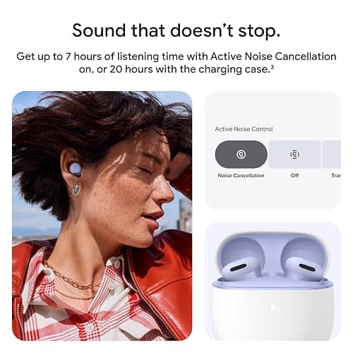 Google Pixel Buds 2a - Wireless Bluetooth Earbuds with Active Noise Cancellation and Transparency Mode - Lightweight, Comfortable Fit - 20-Hour Battery - Water Resistant - Built for Gemini - Hazel thumbnail 7