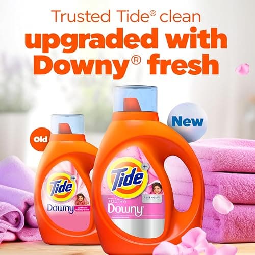 Tide Plus Boost of Ultra Downy Liquid Laundry Detergent, April Fresh Scent, 92 fl oz, 65 Loads, Laundry Detergent Liquid with Long-Lasting Freshness thumbnail 2