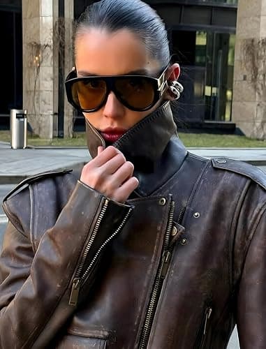 YMRFW Oversized Retro Aviator Sunglasses for Women Men Trend 70s Thick Classic Vintage Style Sun Glasses thumbnail 3