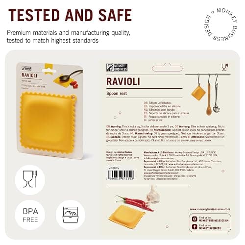 The Original Ravioli-Shaped Spoon Rest | Spoon Rest for Kitchen Counter | Cool and Cute Kitchen Accessories | from a Collection of Different Pasta-Shaped Unique Kitchen Gadgets | by Monkey Business thumbnail 8