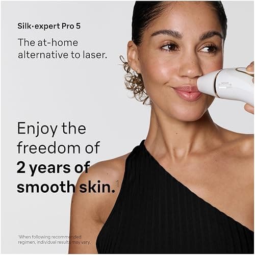 Braun IPL at Home Laser Hair Removal for Women and Men, Silk Expert Pro 5 PL5137 with Venus Swirl Razor, Permanent Visible Hair Reduction in Hair Regrowth for Body & Face, Corded, PL5137 thumbnail 2