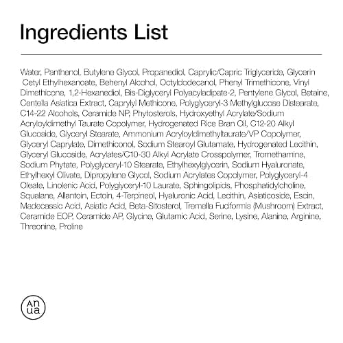 ANUA 3 Ceramide Panthenol Moisture Barrier Cream, Hydrating Face Moisturizer for Normal Skin, Panthenol, Ceramide, Centella for Skin Barrier Non Comedogenic, Korean Skincare (100ml/ 3.38 fl. oz.) thumbnail 7