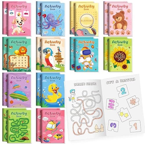 BenLouis 72pcs Mini Activity Books Bulk Kids Birthday Classroom(Classic) | Small activity books, party favors for kids, goodie bags stuffers, return gifts for birthday, classroom travel prizes - Image 1