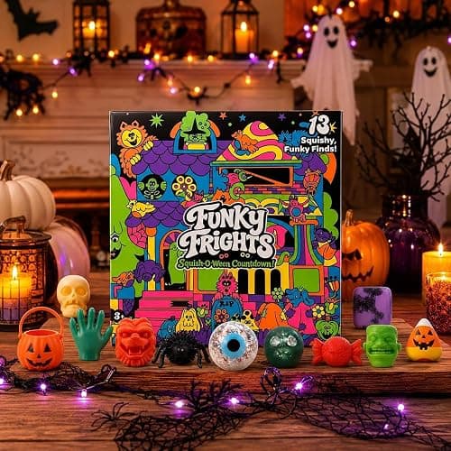 Funky Frights Halloween Advent Calendar 13 Days | Spooky Squishy Slow Rise Stress Relief Toys Countdown Gift Box for Kids Teens Halloween Party Favors thumbnail 4