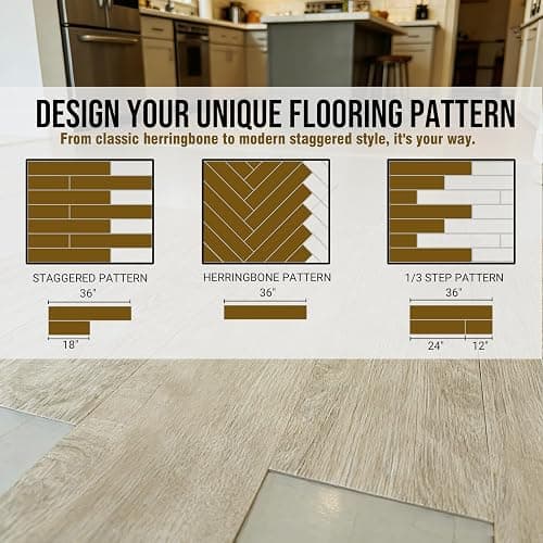 VIVIDCOZYTILE Waterproof Peel and Stick Floor Tile, 54 Sq.Ft Washed Beige Vinyl Wood Flooring, Easy DIY-Install & Durable for Kitchen, Bedroom, Bathroom, RVs, Rental-Friendly (36-Planks 6"x36") thumbnail 9