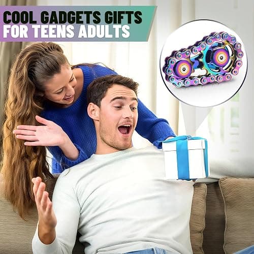 Christmas Stocking Stuffers for Teens Boys Metal Fidget Spinner Toys for Adults Figette Bike Chain Roller Cool Gadgets ADHD Anti Anxiety Stress Relief Items Figet Desk Offices EDC Sensory Gift for Men thumbnail 7