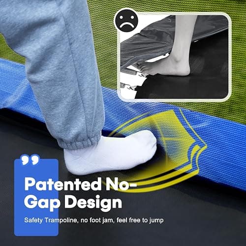 Zupapa 1500LBS Weight Capacity Rectangle Trampoline 10x17FT 9X15FT 8X14FT Outdoor Square Gymnastics Trampolines with Basketball Hoops for Kids Adults Long Large Big Rectangular Tumbling Trampolin thumbnail 2