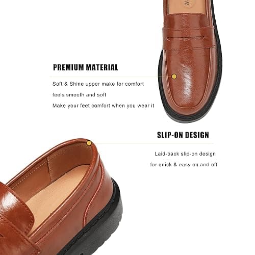 BEAUSEEN Women's Penny Loafers Slip On Comfortable & Lightweight Driving Moccasins Casual Office Work Flats Cute Business Dress Shoes thumbnail 2