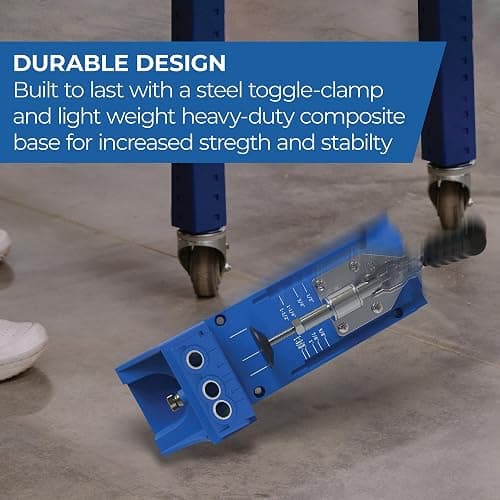 Kreg Pocket Hole Jig K4, Woodworking Tool, Durable & Convenient | Adjustable, Versatile Jig for Strong Joints in material from 1/2" to 1-1/2", Create Perfect, Rock-Solid Joints thumbnail 5