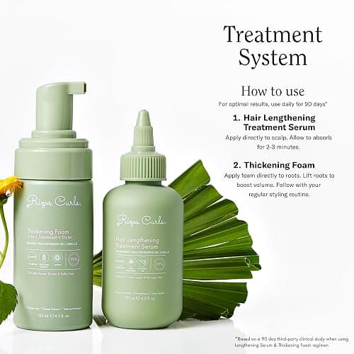 Rizos Curls Hair Lengthening Treatment Serum, Fortifies At Root for Healthy Scalp Microbiome Promoting Length, Supportes Longer Stronger Hair, 4.2 oz thumbnail 7