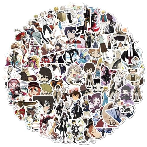 100Pcs Cartoon Bungo Stray Dogs Stickers for Water Bottles Cup Laptop Guitar Car Motorcycle Bike Skateboard Luggage Box Vinyl Waterproof Graffiti Patches JHSL - Image 1