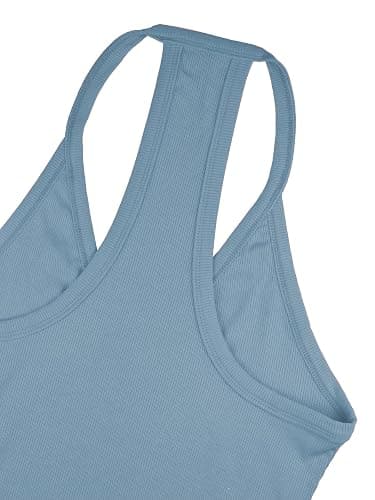 iGENJUN Workout Tops for Women Racerback Basic Tank Summer 2025 Camisole V Neck Slim Fit Ribbed Sleeveless thumbnail 4