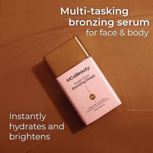 MCoBeauty - Super Face Bundle - Super Glow Bronzing Drops, Super Glow Blush Drops & Souffle Dream Moisturizing Cream - Vegan, Cruelty-Free Cosmetics - Pack of 3 - Christmas Gifts, Stocking Fillers thumbnail 5