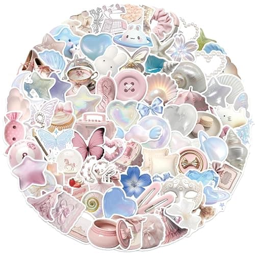 100pcs Coquette Stickers Pack - Cute Waterproof Vinyl Aesthetic Stickers for Girls | Laptop, Water Bottle, Phone, Guitar Decoration thumbnail 4