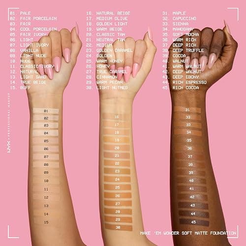 NYX PROFESSIONAL MAKEUP Make 'Em Wonder Liquid Foundation, 24HR Foundation Makeup With A Soft Matte Finish, Buildable Full Coverage - 03 Fair thumbnail 8