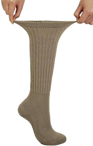 BomKinta Pilates Socks with Grips for Women - Yoga Grippy Slouch Scrunch Sock - Slipper Socks for Barre Workout Hospital thumbnail 5