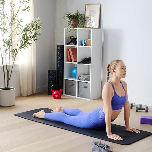 Amazon Basics 1/2 Inch Extra Thick Exercise Yoga Mat with Carrying Strap, Cushioned Support, for Fitness and Gym Workouts thumbnail 6