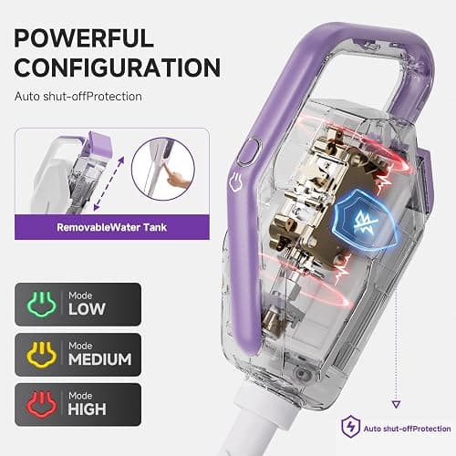 AAOBOSI Steam Mop, 1300W Powerful Detachable Handheld Steamer with 350ml Tank, 11 Multi-purpose Accessories, 23FT Power Cable, Steam Mops for Floor Cleaning, Tiles, Windows, Carpets, Furniture thumbnail 4