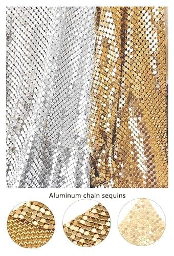 Gold Sexy Tops for Women Sparkly Deep V Neck Crop Tank Tops Cami Body Chain Top thumbnail 7