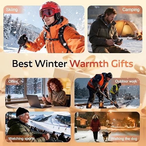 Rechargeable Hand Warmers 2 Pack, 6000mAh Electric Hand Warmers, 5-Settings, Portable Pocket Heater, Great for Men Women Kids, sutable for Outdoors Office Travel Hunting thumbnail 8