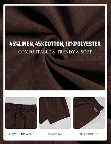 Himosyber Womens Baggy Wide Leg Pants Casual Loose Palazzo Harem Pants High Elastic Waist Trousers with Pockets thumbnail 5