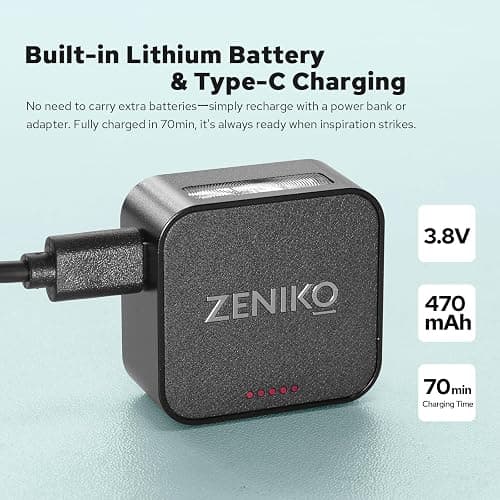 Zeniko ZF08 Aluminum Mini Flash Speedlite, 440 Full-Power On Camera Flash,CCT 6500K±200K Small Camera Flash for Canon/Fuji/Sony zv1/Sony zve10/Nikon/Panasonic Olympus Pentax/3s Recycle(Black) thumbnail 4