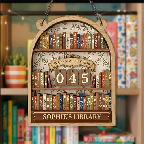 FAMITRENDZ Personalized Books Read Tracker, Books Read This Year Counter, Book Tracker for Bookshelf Decor, Reader Gift, Bookworm Lover Gift, Bookish Christmas Gifts 06 thumbnail 3