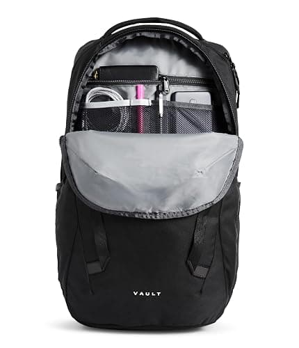The North Face Vault Everyday Laptop Backpack | Commuter Travel Bag with Water-Repellent Finish, Spacious Main Compartment, TNF Black-NPF, One Size thumbnail 5