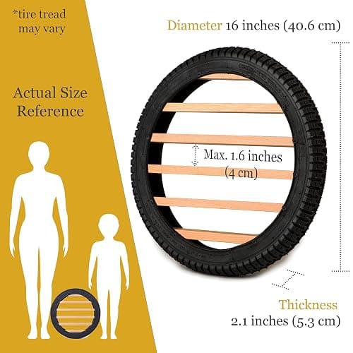Tapeera Model Car Display Case Stand - Toy Cars Organizer Wall Display Tire Shelf Cabinet - Holds Up to 18 Diecast 1/64 Car Collectibles - Compatible with Hot Wheels Matchbox - Wheel Diameter 16 Inch thumbnail 3