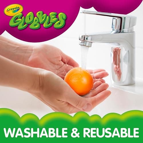 Crayola Globbles Fidget Toy (6ct), Sticky Stress Ball for Adults & Kids, Squishy Balls, Calming Sensory Gifts for Stress Relief thumbnail 7