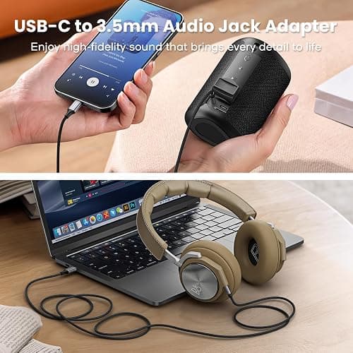 Deeyaple USB C to Aux, 4FT/1.2M, Type C to 3.5mm Audio Cable Headphone Jack Cable for Car Mobile Phone, iPhone17 16 15, iPad Pro, Samsung Galaxy S24 S23 S2010, Google Pixel,Oneplus Grey (1) thumbnail 6