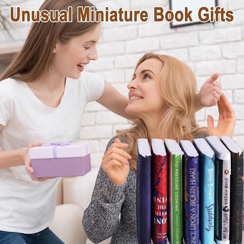 300Pcs Mini Books for Anxiety Bookshelf Tiny Book Fun Mini Brands Book Miniatures Library Dollhouse Accessories for DIY Living House Bookshelf Fillers Miniatures Small Books Bulk Crafting Decor thumbnail 7