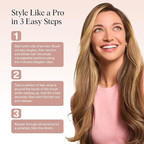 Kitsch Thermal Round Brush – Heated Round Brush For Blowout Look – 1.5”/38 mm Ceramic Barrel, Blow Out Brushes Tool For Volume & Shine for All Hair Types, Frizz-Reducing Ceramic Tourmaline, Terracotta thumbnail 7