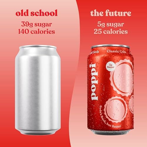Poppi Prebiotic Soda, Classic Cola, 12 Oz, 12 Pack | Prebiotic Soda, Sparkling Water & Fruit Juice, 5g Sugar thumbnail 5